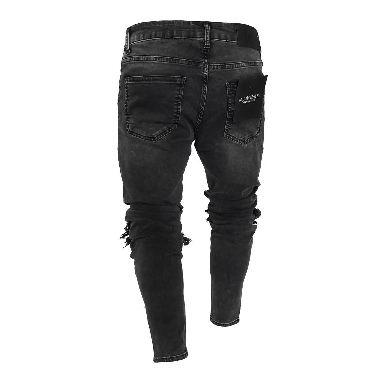 2019 Модные мужские черные джинсы рваная уличная одежда джинсовые брюки хлопковые винтажные брюки в стиле хип-хоп джинсы в стиле хип-хоп