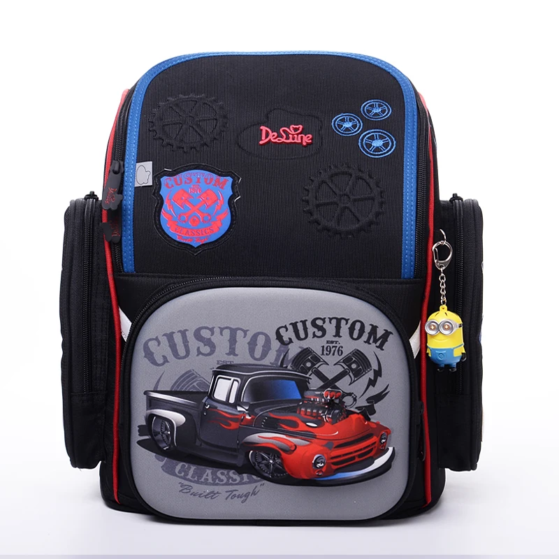 

3D Cartoon Character School Bags Car Pattern Children Orthopedic School Backpacks for Boys Grade 1-5 Mochila Infantil New