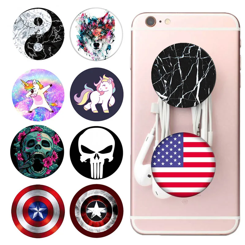 

Round Phone Holder Stand Universal Expanding Phone Stand and Grip for Smartphones