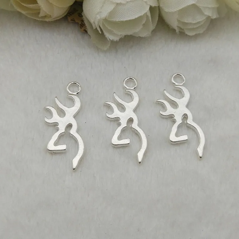 

8pcs silver plated Browning Deer Alloy Metal Charms New Pendants Accessories