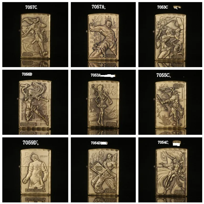 L OF L World Finals bronze heroes alliance lighter, kerosene lighter, COS Prop World Finals,Yasuo,Jayce,Anime lighter