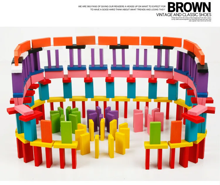 Pudcoco домино гей Игрушки для маленьких детей конкурентные Стандартный Размер 12 цветов шт./компл. 120 домино игры деревянный набор детские