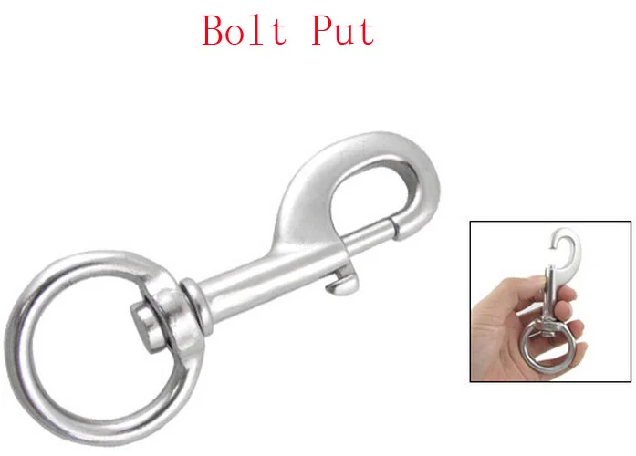 Spring Loaded Leading Rope Stainless Steel Swivel Eye Hook Clip Boltin