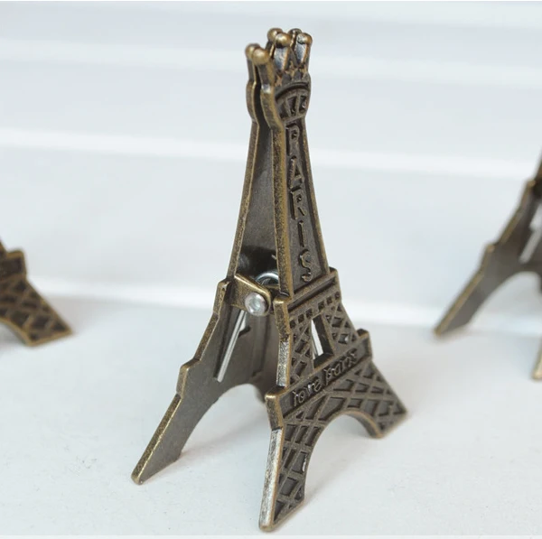 10pc-lot-Eiffel-Tower-antique-finish-metal-desk-card-note-picture-memo-paper-photo-clip-holderW