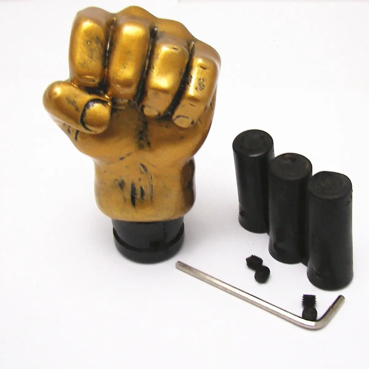 

Fist Style Autos Manual Gear Stick Shift Knob Shifter Cover Handle Lever Golden For Car