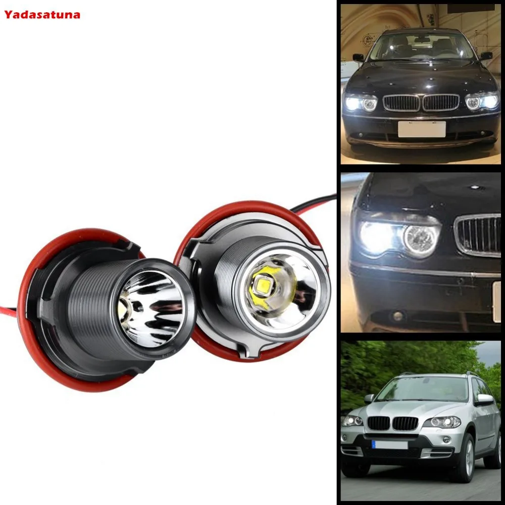 BMW XENON WHITE ANGEL EYE HALO RINGS 10W CREE LED BULBS 1 5 6 7 X5 63126929309