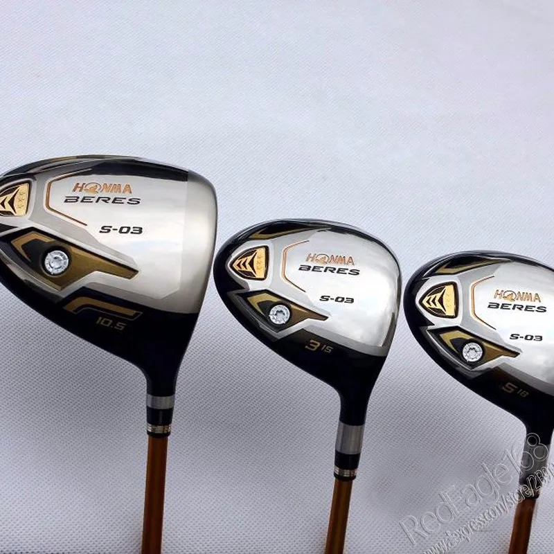 Новые cooyute мужские Хонма S-03 3 звезды Compelete клубный набор драйвер+ 3/5 fairway wood+ Утюги графитовая клюшка для гольфа клюшки для гольфа