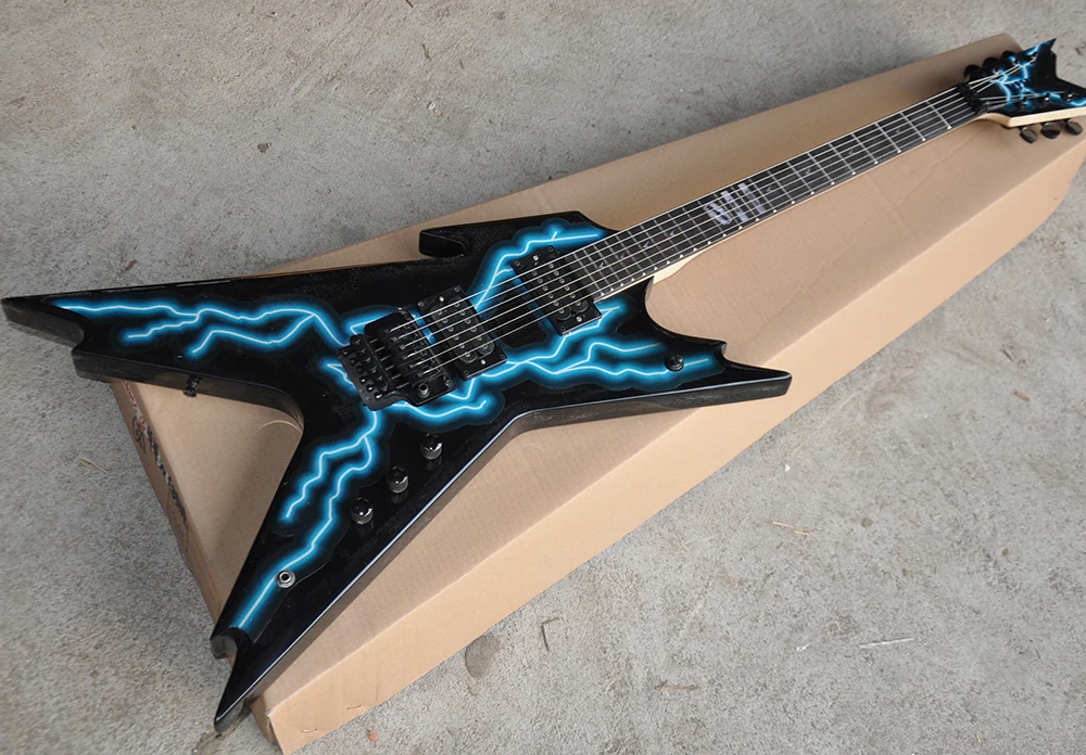 

Factory Custom 6 Strings RAZORBACK DIMEBAG Electric Guitar with Rosewood Fretboard,Blade Inlay,offering customized services