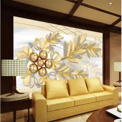 Beibehang имитация мягкой посылка jewelry цветок лист ТВ фоне стены пользовательских большой росписи зеленые шелковые обои