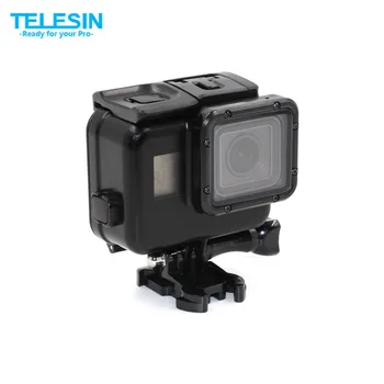 

TELESIN Cool Black Waterproof Case Shell 45M Underwater Housing + Bacpac Touched LCD Screen Backdoor Cover for GoPro Hero 7 6 5