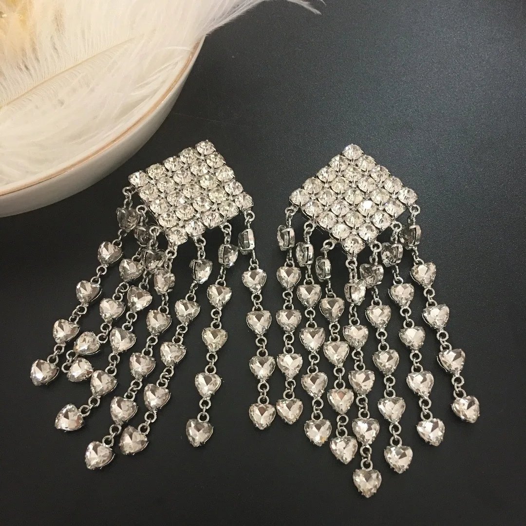 

19 New Love Crystal Liquids Earrings with European and American Fashion earrings
