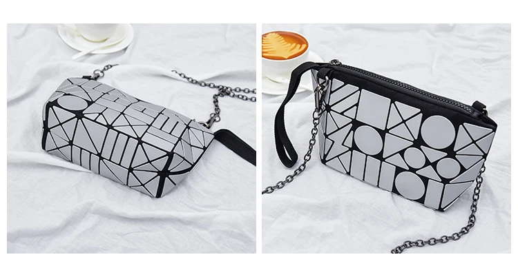Новые светящиеся клатчи дамские сумки, Курьерская сумка женская Макияж лазерная сумка сумки геометрические конверты клатч телефон маленькая сумка