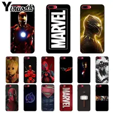 Yinuoda Deadpool Iron Man Marvel Avengers Phone Case cover Shell for Apple iPhone 8 7 6 6S Plus X XS MAX 5 5S SE XR Cellphones