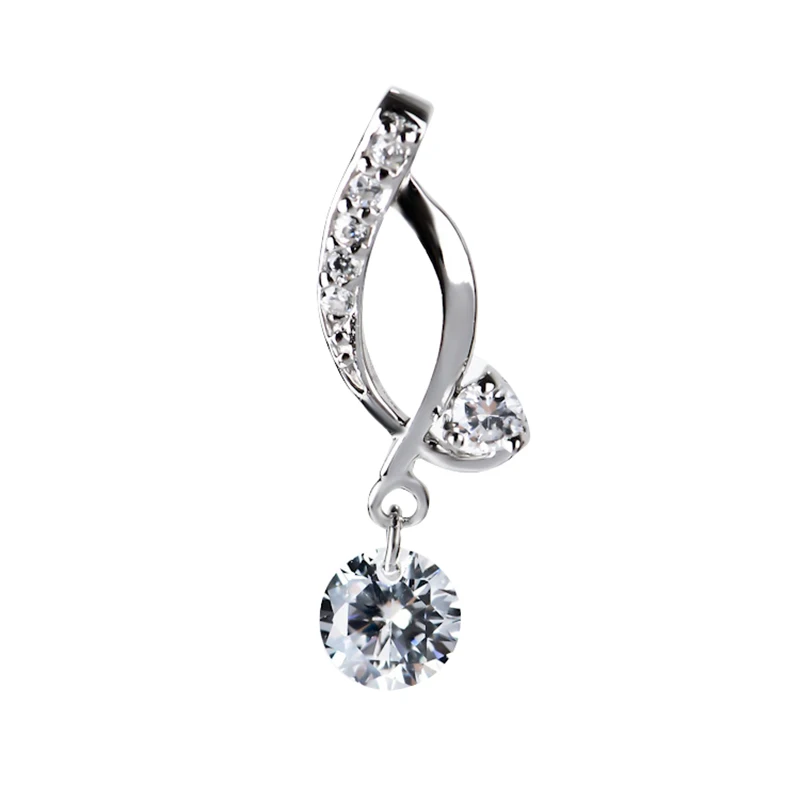 

GND0309 100% Fine 925 Sterling Silver Lovely Sweet Beauty Romantic Crystal Necklaces Pendants ,Fashion Jewelry Gift For Women