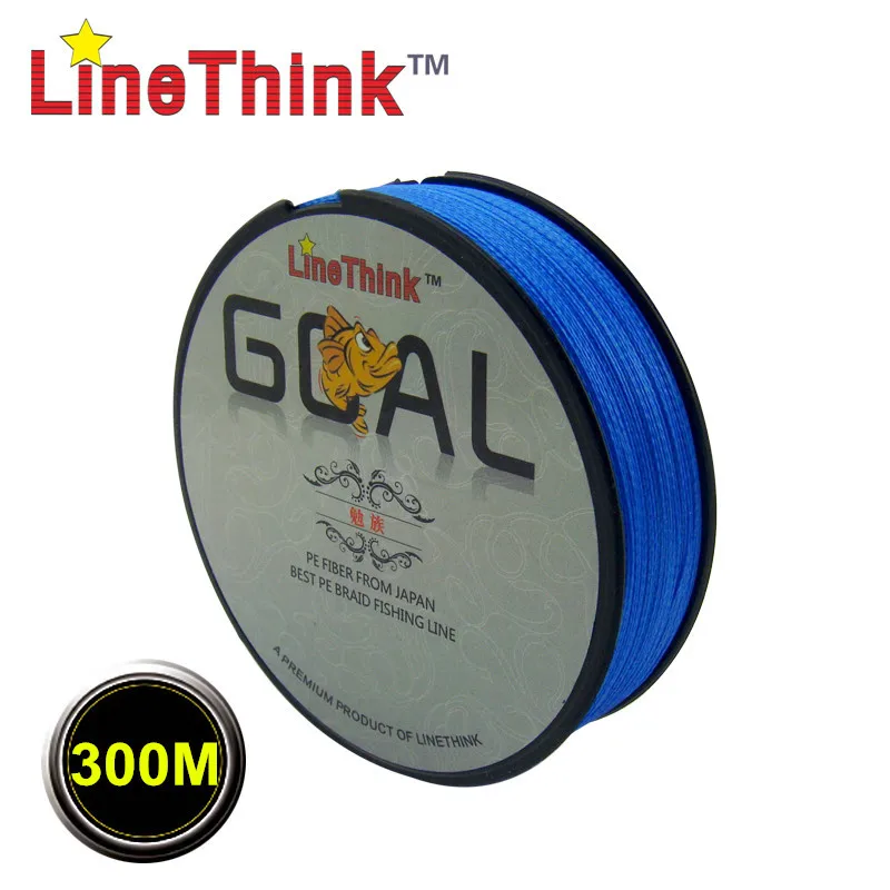 300 м бренд LineThink цель Япония Multifilament PE плетеная леска 6LB-120LB