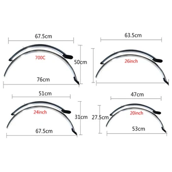 

Bicycle Fenders 20" 24" 26" 700C Long Mudguard Full Cover Plastic Bike Wing for Bicycle Bike Wheel Cycling Accessories Bike Wing