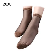 2017 Glitter Mesh Women Socks Fashion Silk Female Short Socks Shiny Harajuku Soft Ladies Funny Socks Transparent Elastic Hosiery