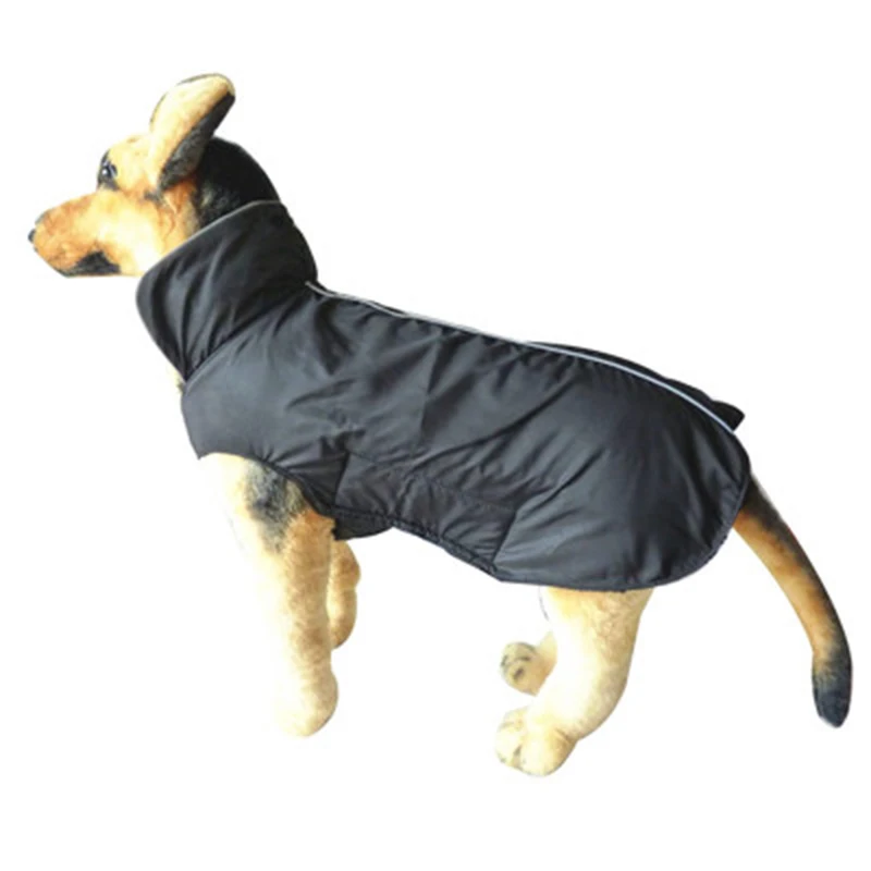 Hoomall, ветрозащитное пальто для собак, жилет, одежда для собак, куртка, 7 размеров, теплая одежда для Samll, средних и больших собак, спортивное пальто для домашних животных - Цвет: black