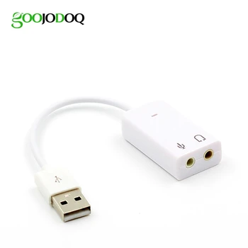 

USB Sound Card Virtual 7.1 3D External USB Audio Adapter USB to Jack 3.5mm Earphone Micphone Sound Card for Laptop Notebook PC