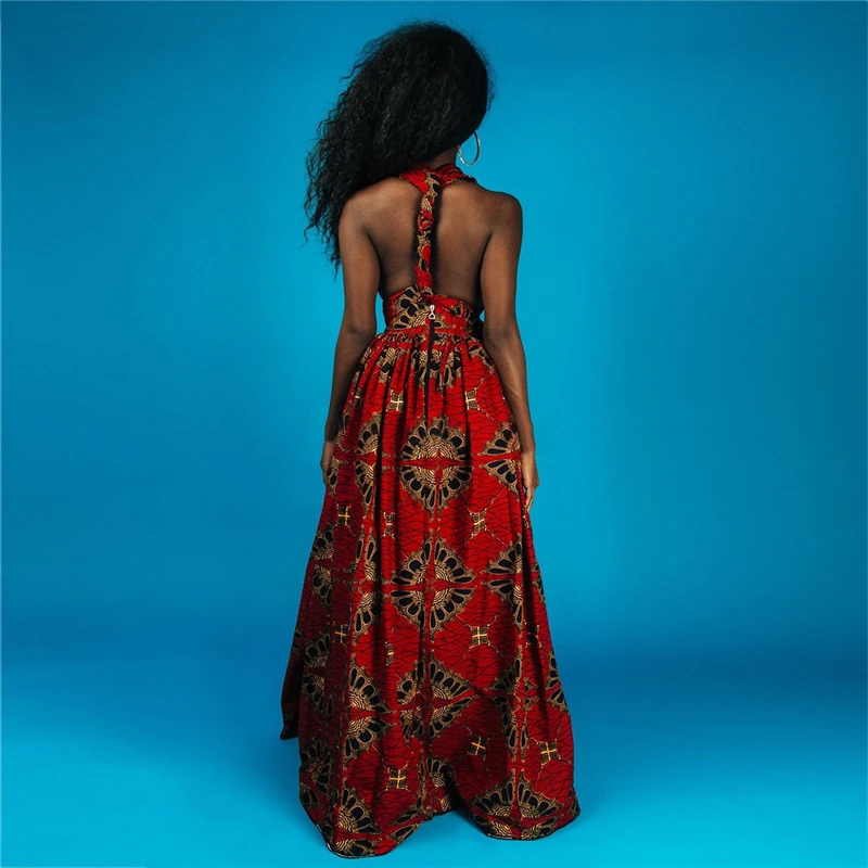 2019 Новая африканская женская одежда летнее эластичное Макси платье Bazin Riche одежда Vestidos Dashiki вечерние каникулы Бесплатная доставка