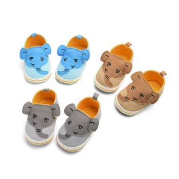 

New Baby Boys Girls Stick Cloth Elephant Pattern Anti-Slip Shoes Sneakers Toddler Soft Soled First Walkers