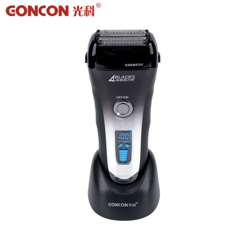 

LCD Display Electric Shaver Men Washable Rechargeable 4 Blade Electric Shaving Razor Trimmer Machine Quick Charge Barbeador 47