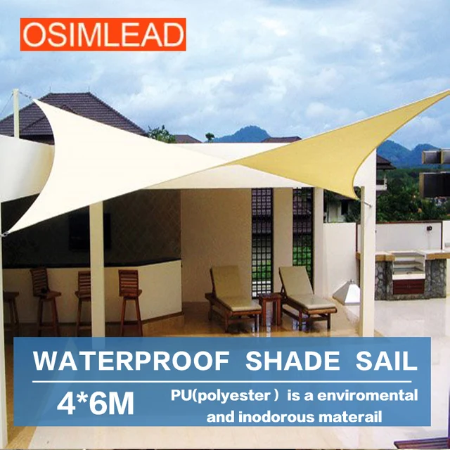 Osimlead 4 6 M Waterproof Pu Coated Sun Shade Sail Rectangle Canopy Osimlead 4 6 M Waterproof Pu Coated Sun Shade Sail Rectangle Canopy Cover Outdoor