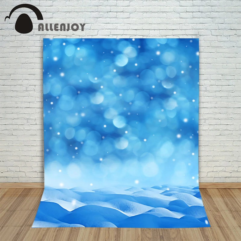 

New Christmas backgrounds for christmas photo studio Snow blur the ball blue kid photocall Fairy tale happy photography backdrop