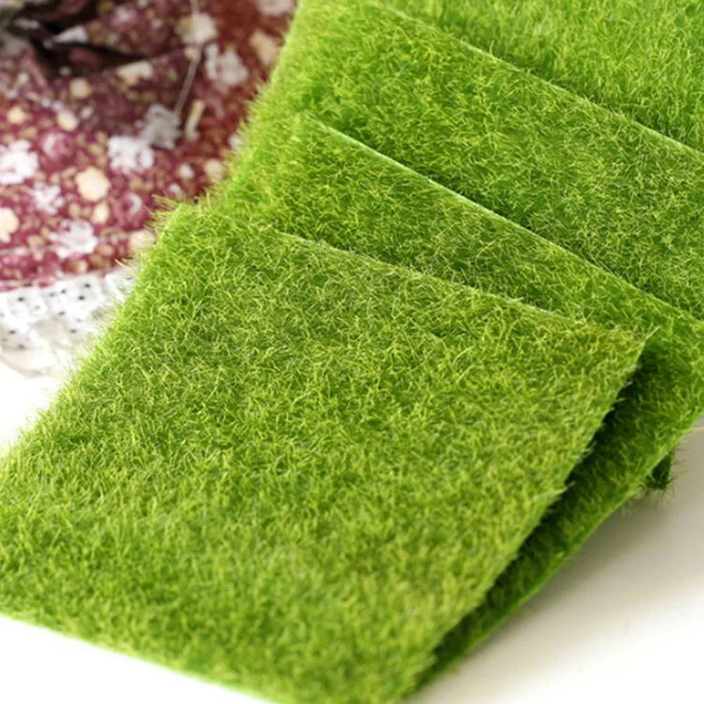 

1Pc Artificial Grass Decorative Square Lawn Pet Turf Micro Landscape Decoration Diy Mini Fairy Garden Simulation Turf Mat 15X15