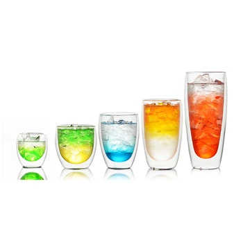 

SALE Double Wall Glass Cup Denmark Bodum Pavina Design Gilmore Girls Cocktail Wine Tumbler Hot Cold Drink Juice Coffee Mug Swig
