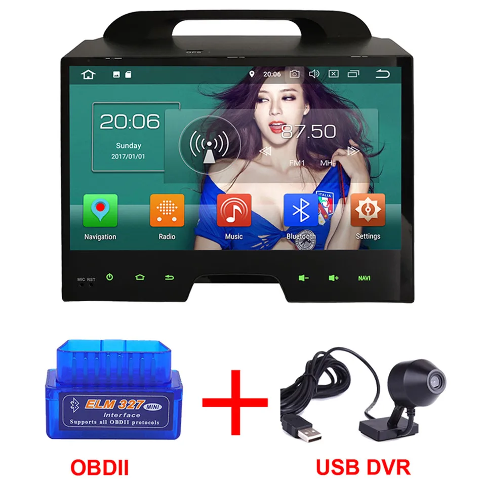 Radio x OBD x DVR KLYDE 10," ips 4G Android 8,0 Восьмиядерный 4 Гб ОЗУ 32 Гб ПЗУ BT автомобильный DVD мультимедийный плеер стерео радио для Kia Sportage R 2010 - Цвет: Radio x OBD x DVR