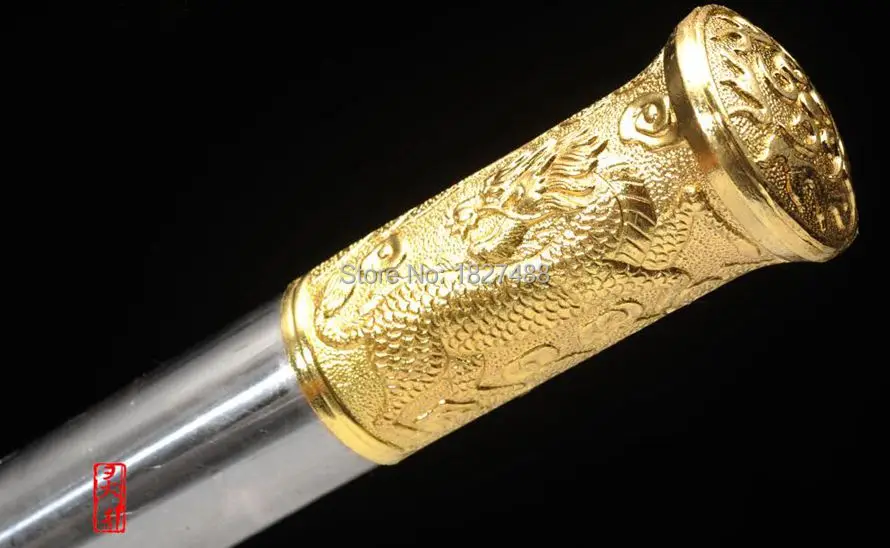Ручная работа WUSHU Broadsword острый высокий клинок из марганцевой стали KungFu DaDao меч/кожаная оболочка
