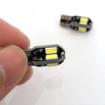 

2PCS led Car Interior Bulb Canbus Error Free T10 White 5730 8SMD LED 12V Car Side Wedge Light White Lamp Auto Bulb Car Styling