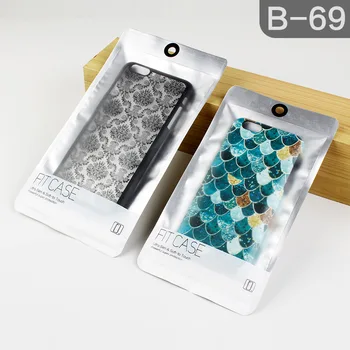 

Simple color Zipper lock bag packaging bag for iPhone7/7plus Mobile Phone Electronic accessories package bag 500pcs B-69