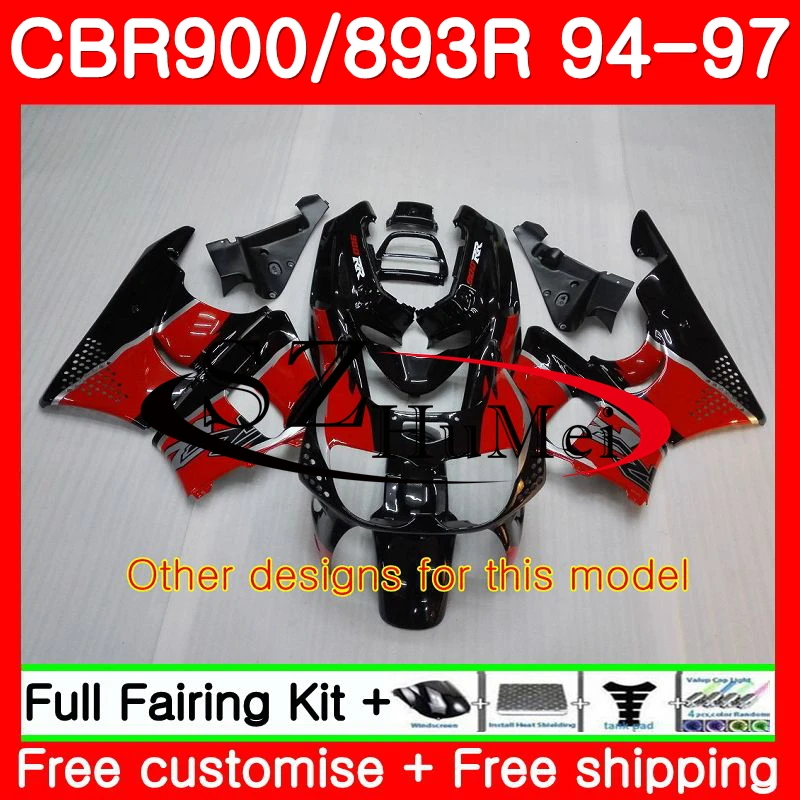 Корпус для HONDA CBR 893RR серебро пламя CBR900RR CBR893RR 94 95 96 97 115SH3 CBR 893 CBR900 CBR893 RR 1994 1995 1996 1997 обтекателя