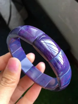 

Certificate Natural Sugilite Royal Blue Bracelets 13mm Gemstone Sugilite Bangle Rectangle Beads Woman Healing Stone AAAAAA
