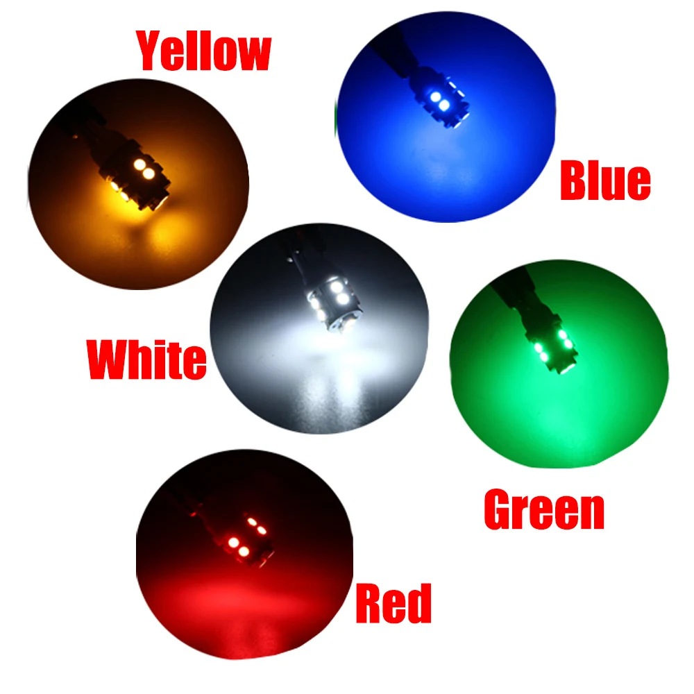 YSY 500x t10 10SMD 1210 3528 10led световой индикатор автомобиля интерьерные лампочки тормоз с клиновым разжимом Лампа Белый t10 w5w 194 168 2825 501 led