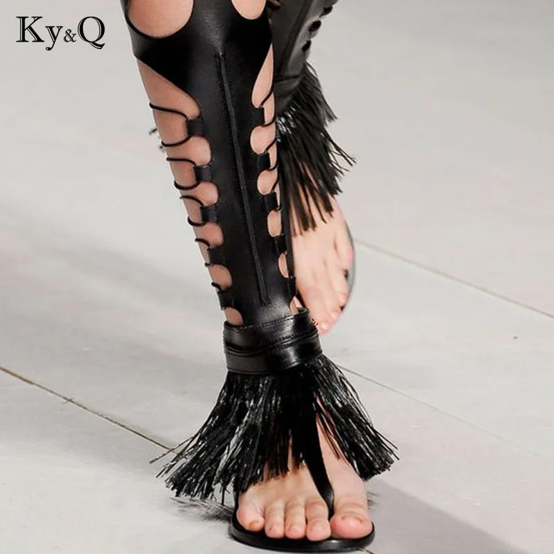 2018 leather summer tassel straps lace up sandals boots Roman tie chunky low heel lace up sandal 2018 leather summer tassel straps lace up sandals boots Roman tie chunky low heel lace up sandal