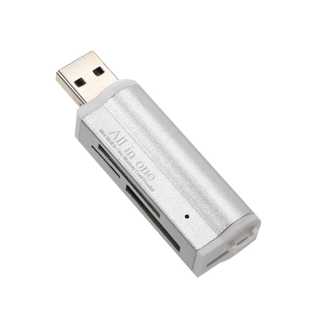 Card Reader все в одном Card Reader USB 2,0 Мини Портативный для MicroSD/SD/TF/MS Duo /Micro MS(M2) /MS Pro Duo