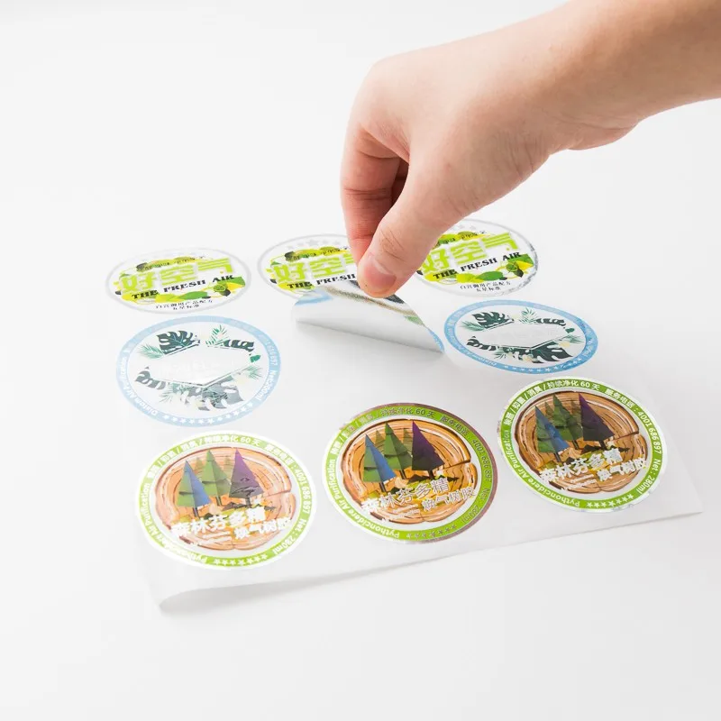 

Beautiful Bottle Labels PVC Self Adhesive Round Clear Sealing sticker