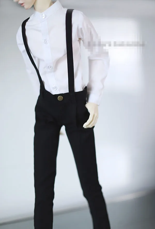 Gentleman Black Bib Pants for BJD 1/4 MSD 1/3 SD13 SD17 Uncle Doll Clothes CMB127A
