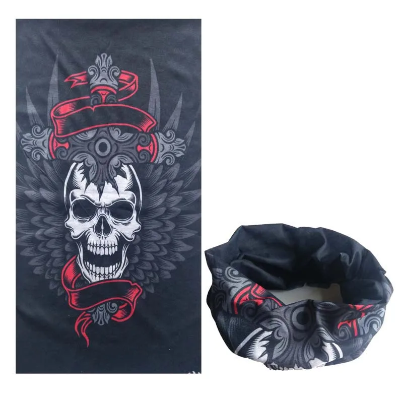 Мотоциклетная маска для лица с черепом лыжный шарф призрак бесшовная шапка