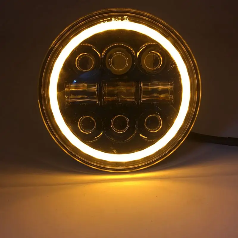 5,75 дюймов светодиодный круглая фара для мотоцикла для Wide Glide XL1200X FXDX фар Светодиодный 5,75 дюймов ведро фары