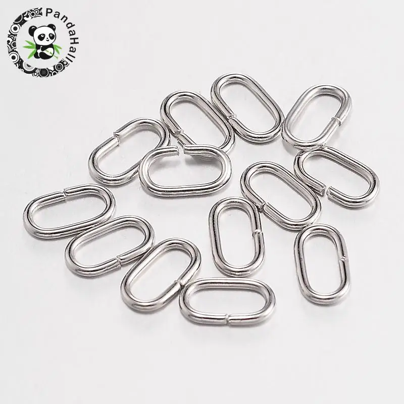 Овальные железные прыгающие кольца закрытые но неприпаянные Кольца Platinum для