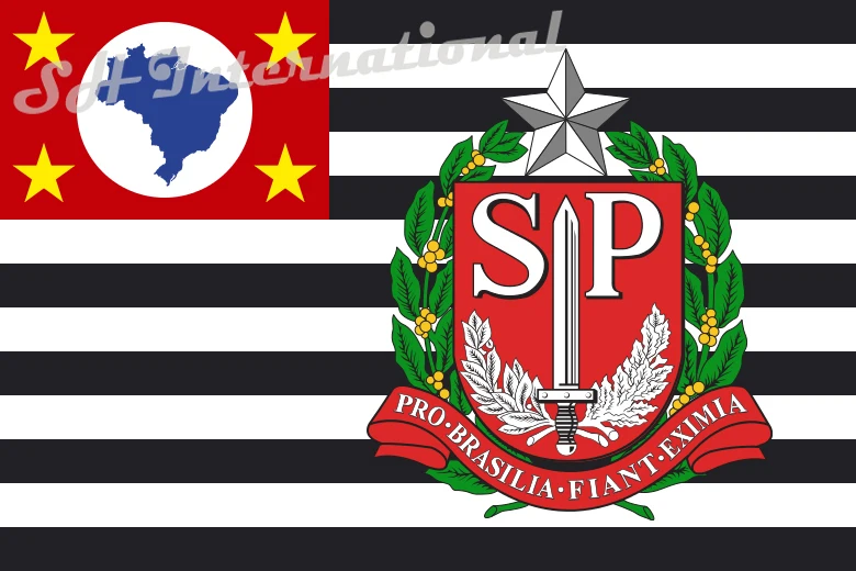 brazil state of sao paulo coat of arms flag 3ft x 5ft polyester
