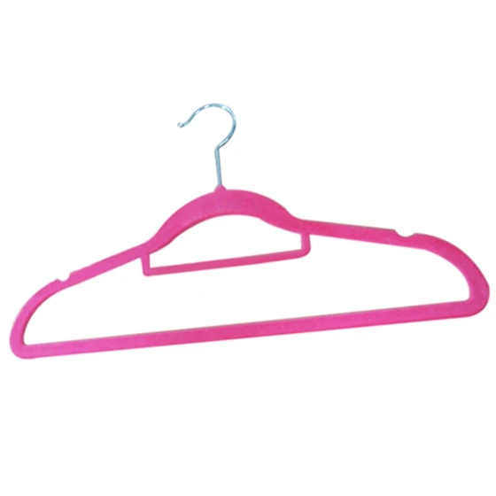 Набор из 10 нескользящих ультра-тонких вешалок для одежды для взрослых с поворотом на 360 градусов с начесом для галстука, вырезанные плечи - Цвет: Pink