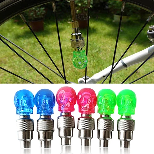2 Pcs Creative Skull Design LED font b Light b font font b Bicycle b font