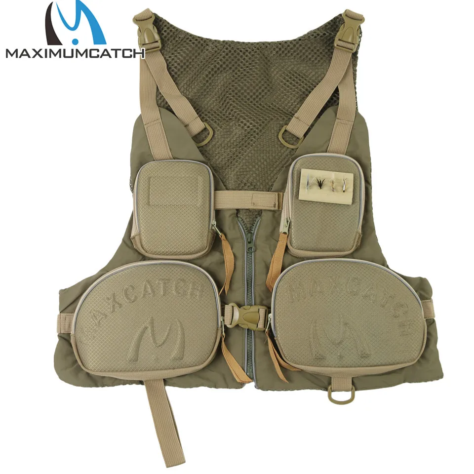 Maximumcatch Free size Fly Fishing Vest With Multifunction Pockets Fly