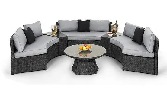 2017 Trade Urance Rattan Half Moon Curved Corner Sofa Set Outdoor 2017 Trade Urance Rattan Half Moon Curved Corner Sofa Set Outdoor Garden Furniture