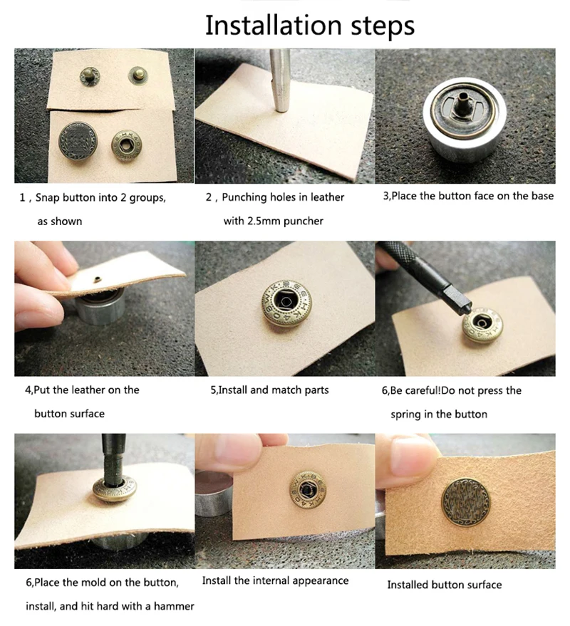 Meetee 1 комплект застежка-Кнопка Набор для установки Сделай сам вручную для кожи Ремесло Кнопка для Сумки Пряжка установка аксессуар AP2241